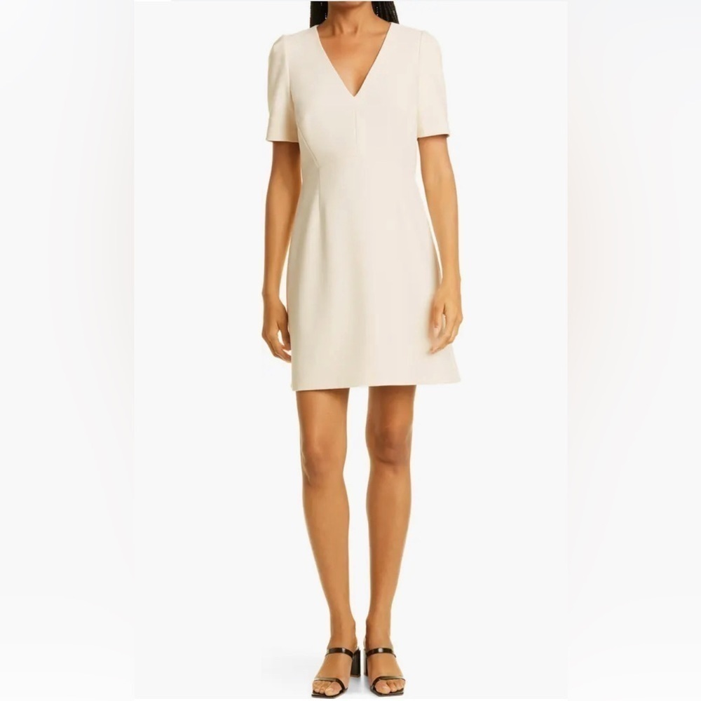 Club Monaco V-Neck Crepe Minidress size 8